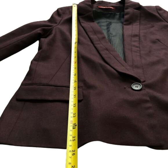 Vintage Comptoir des Cotonniers Noofy Longline Purple Plum Wool-Blend Blazer - Picture 14 of 16